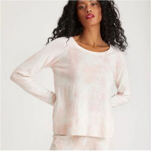 Sanctuary Essential Popover Lotus Tie Dye Shirt Pink & White Sz XS